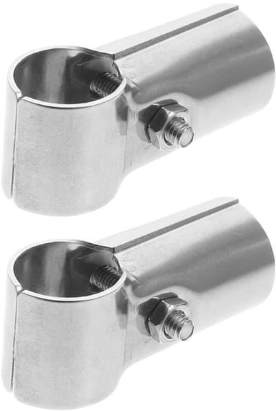 Dailygoods- Buisklemconnector T-vormig - 2 stuks - 25 mm - Roestvrij staal - Voor buisverbindingen - 90 graden hoek - Duurzaam en schokbestendig - Pijpconnector