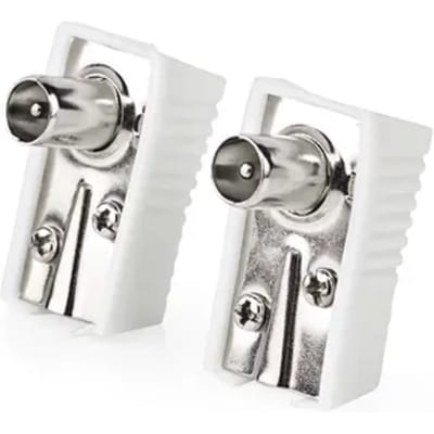 Nedis IEC (Coax) Connector | Angled | Male | Nickel Plated