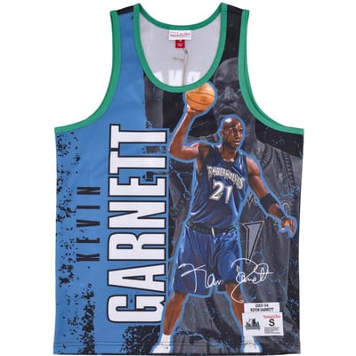 Basketbaltype tanktop voor heren Nba Burst Mesh tank nr. 21 Kevin Garnett Mintim originele teamkleuren