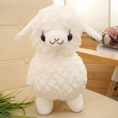 Klein Schaapje Pop Schattig Pluche Speelgoed Zachte Alpaca Pop Grijp Pop Perfect Cadeau voor Verjaardag Vrienden Evenement white