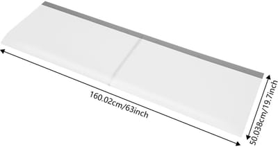 NordHaus Transparante Deurluifel - Raamluifel - Overkapping - UV- en Regenbescherming - 160x50 cm