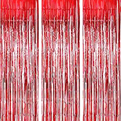 Gordijnen voor deur- of raamdecoratie, 0,9 x 2,4 m, laserrood