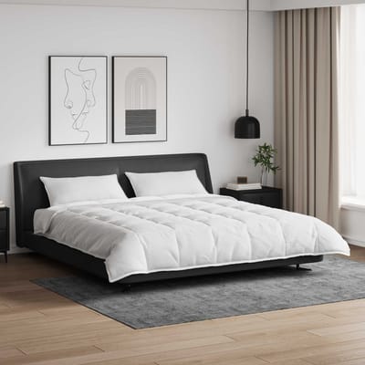 vidaXL - Deken - Set - met - kussen - 3 - st - Wit - Donsveer