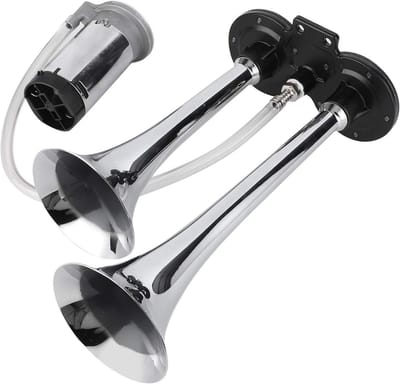 EGoods - 135DB Luchthoorn voor Auto, Vrachtwagen, Motorfiets - Dual Trompet Aluminiumlegering