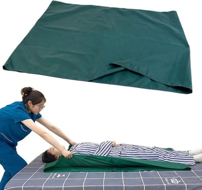 Glijdoek voor bedoverdracht - Schuifzeil transfer - Patiënten verplaatsen - Glad nylon oppervlak - 26.8 x 21.2 cm - Groen