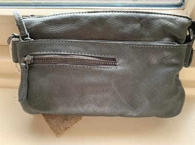 DSTRCT Harrington Road Leren Schoudertas / Crossbodytas / Clutch - Grijs