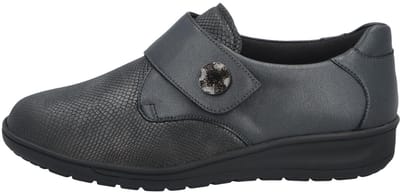 SOLIDUS - Schoenen - dames - Kate 506, 29506-20980, FLEX kalfsleer, Echse, Hilton, anthrazit (K) maat EU: 41 1/3 en UK: 7,5