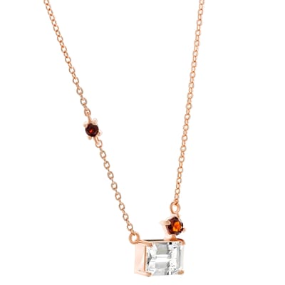 Orphelia 'Fira' Dames 925 Sterling Zilveren Ketting - Roze ZK-7571/RG