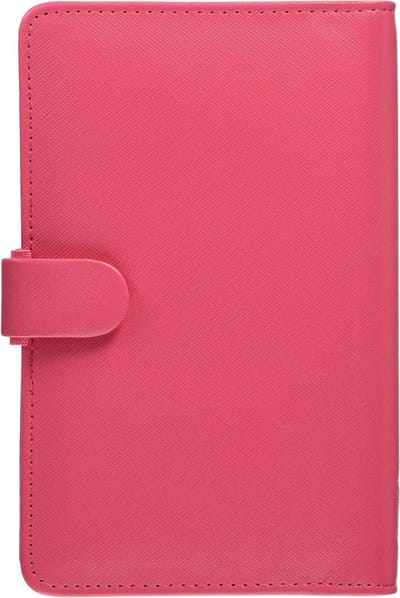 Compact Organizer - Persoonlijk Planboek - Dagelijkse Planning - Leren Look Cover - 95 x 171 mm - Peony