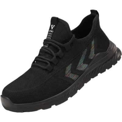Geïsoleerde 10KV Anti-smash en Steekbestendige Veiligheidsschoenen Plastic Neus Heren Comfortabele Zachtzool Geïsoleerde Schoenen 45 black