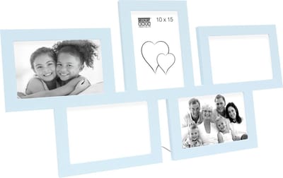 Deknudt Frames fotolijst S65SY6 - blauw - hout - 5 foto's 10x15 cm