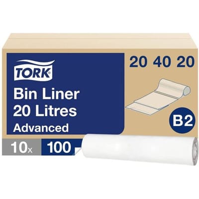 Tork 204020 Afvalzakken 20 liter B2 wit à 1000 stuks (204020)