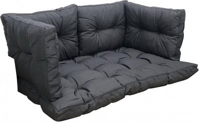 Madison - Loungekussen - Tuinkussen - Palletkussen - Rugkussen - 5-delig - 120 x 80cm - Florance Grijs