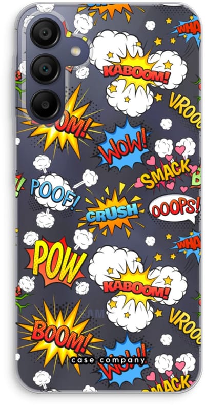 Case Company® - Hoesje geschikt voor Samsung Galaxy A15 hoesje - Pow Smack - Soft Cover Telefoonhoesje - Bescherming aan alle Kanten en Schermrand