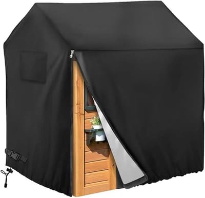 Speelhuis Hoes - Buitenbescherming - Speelhuis Beschermen - Waterdicht en UV-bestendig - 145x145x160cm - Zwart