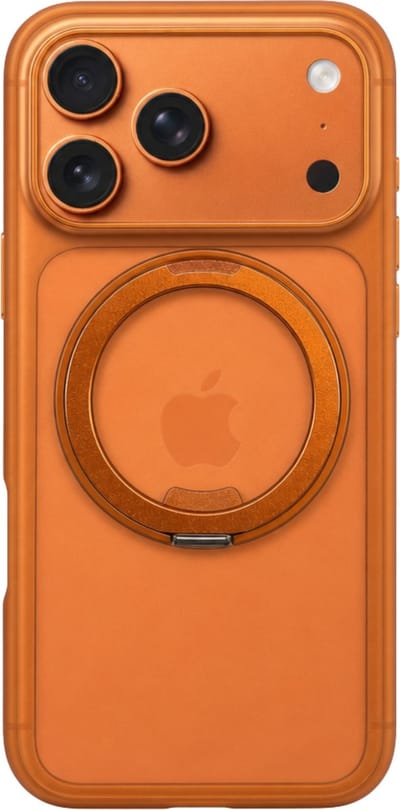 Mastersøn iPhone 17 Pro Max Hoesje met Ring & MagSafe - Oranje - Geschikt voor MagSafe