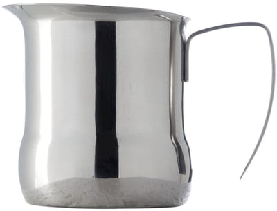 Cosy & Trendy Melkkannetje/schenkkannetje saus - RVS - zilver - 300 ml - zilver - D8 x H11 cm - met schenktuit en handvat
