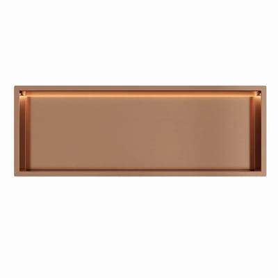 Copper RVS Inbouwnis 30x90x7cm met RGB verlichting