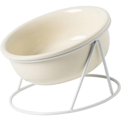 Bol à nourriture pour animaux en céramique Multiusage Élégant Design surélevé Colonne vertébrale Cervicale Bol à nourriture pour chats Chiens Animaux de compagnie 300ml