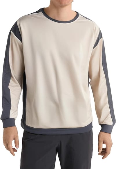 Heren Sweatshirt met Lange Mouwen in Kleurblok Design voor Casual Herfst- en Winteroutfits, Comfortabel en Stijlvol