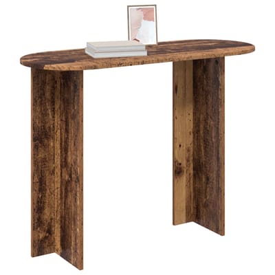 vidaXL - Wandtafel - Oud - hout - 100 - x - 39,5 - x - 75 - cm - Bewerkt - hout