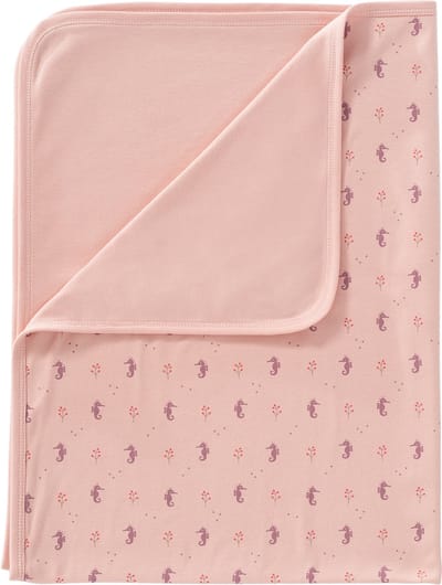 Fresk Kinderdeken Meisjes – Babydeken - Wiegdeken - Ledikant deken - Roze - Seahorse