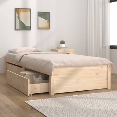 vidaXL - Bedframe - met - lades - 75x190 - cm