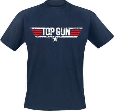 Top Gun T-shirt - Distressed Logo - S tot XXL - voor Mannen - navy