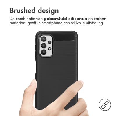 imoshion Hoesje - Geschikt voor Samsung Galaxy A32 (5G) - Brushed Backcover - Zwart