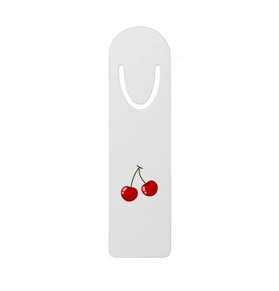 Hacebo® - Kers metalen boekenlegger - Kersen - Fruit liefhebbers - Fruit - bessen - gezond eten Bladwijzer boekenleggers - 12.7 cm x 3.2cm