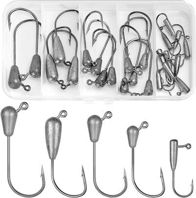 Tube Jigkoppen Set - Loodkoppen Vissen - Kunstaas Vissen - Slank Zinkontwerp - 24 Stuks - Zilver