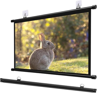 Projectiescherm Uitschuifbaar - Draagbaar Filmscherm - Thuisbioscoop Creëren - Ultra Brede Kijkhoek - 60 Inch 16:9 - Zwart