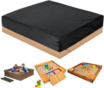 Waterdichte en stofdichte zandbakhoes 160 x 160 x 20 cm, 420D Oxford bescherming voor zandbak, tuin en zwembad