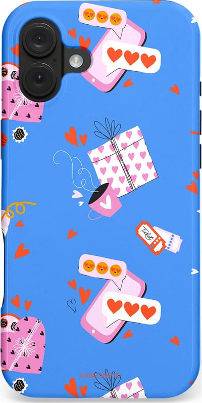Casetastic hoesje geschikt voor Apple iPhone 16 Plus - MagSafe - Dubbellaagse bescherming - Romantische Date - Fashion Case - Lavendel Wit