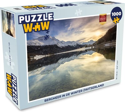 Puzzel Bergmeer in de winter Zwitserland - Legpuzzel - Puzzel 1000 stukjes volwassenen