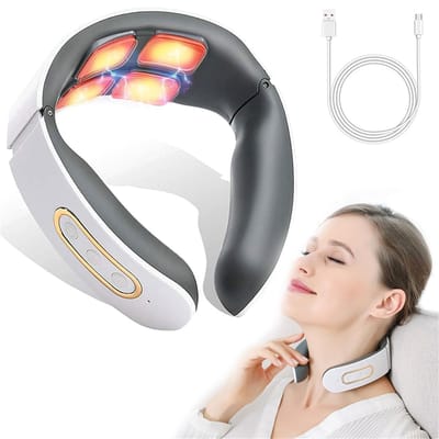 carmdering - Nekmassage apparaat - Nekmassage - Puls Nekmassager - Cervicale Wervelkolom - 11-in-1 Nekoplossing - 6 Standen 9 Intensiteiten - Draagbare Nekontspanning - Perfect voor Thuis - Kantoor