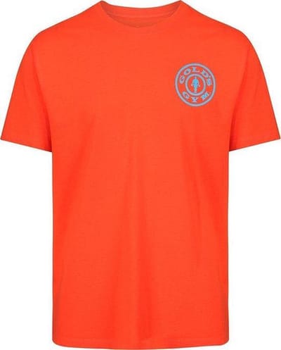 BASIC T-SHIRT WITH CHEST LOGO - ORANJE - M