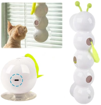 Interactief Kattenspeelgoed met Bewegingssensor – Automatisch Wack-a-Worm Speeltje met Staart – Oplaadbaar Elektrisch Speelgoed tegen Verveling voor Katten
