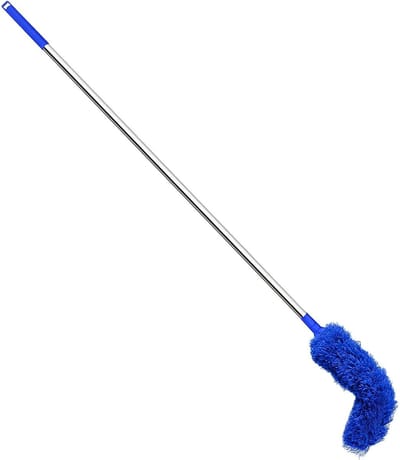Dakgoot Reiniger - Gootborstel Telescoopsteel - Efficiënt Schoonmaken - Veilig Vanaf Grond - Tot 2.5 Meter - Blauw