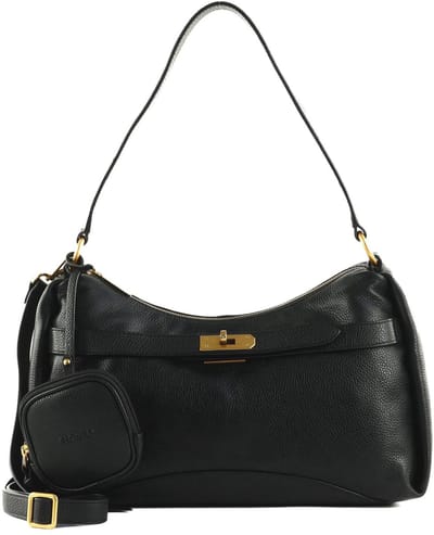 PICARD Leren schoudertas handtas Odeon Hand Bag Black zwart