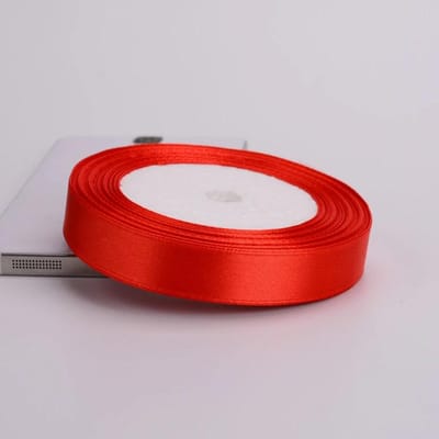 25 Yard/rol 6mm-75mm Rood Satijnlint Strik Ambacht Bruiloftsfeest Decoratie Cadeauverpakking Scrapbooking Benodigdheden DIY Verpakkingsmateriaal Satin Ribbon