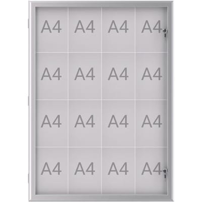 Maul Wissellijst MAULexcite Voor papierformaat: 16 x DIN A4 Tegen regen beschermde buitenruimte 6654408 Aluminium Zilver 1 stuk(s)