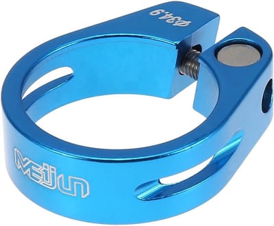 Zadelpenklem 34.9mm Blauw van Aluminium Legering - Fietstoebehoren voor Mountainbikes, Meerdere Kleuren Beschikbaar, Lichtgewicht en Duurzaam