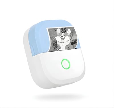 DnA® Mini Printer - Fotoprinter - Mobiele Fotoprinter - Fotoprinter Voor Smartphone - Mini printer Voor Mobiel - Wit - 5cm x 9cm x 11cm