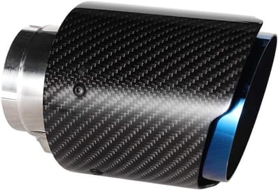 Shiny Carbon Fiber Uitlaatdemper Pijp voor Auto's - Rechte Uitlaatpijp Achteruitlaat voor 63-101mm 2.5 Inch-4 Inch, Verbeterde Geluidsdemping en Prestaties