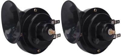 UTV Hoorn Kit - Voertuig Geluidssignaal - Veiligheid Verkeer - Compleet met Schakelaar - 12 Volt - Zwart