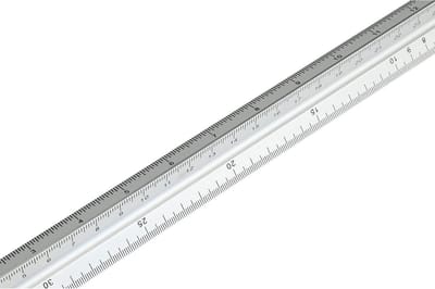 *** Aluminium Schaalliniaal 300 mm - Driehoeks liniaal - van Heble® ***
