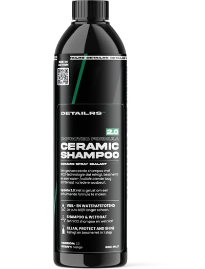 Detailrs Ceramic Shampoo - Autoshampoo - pH Neutrale Autoshampoo - Autoshampoo pH Neutraal - Auto Wassen - Water & Vuilafstotend - 500ml