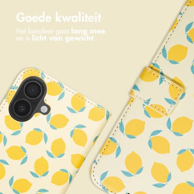 imoshion Hoesje - Geschikt voor Apple iPhone 17 - Design Bookcase smartphone - Citrus Dream