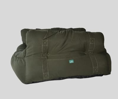 Skipper L Luxe Honden Autostoel & Draagtas – 2 honden mogelijk - 65×55×30 cm – Waterafstotend, Wasbaar, Antislip – Inclusief 2 Veiligheidsgordels – PetsAndBags – Groen